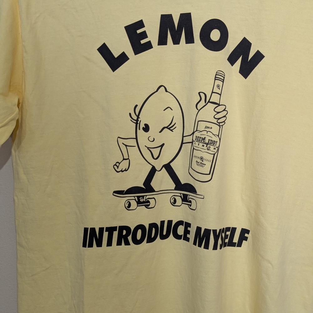 Comfort Colors Lemon Graphic Tee Austin Texas AUS TX Yellow Garment Dyed Shirt - Picture 2 of 5